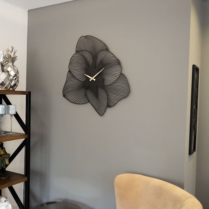 Wallity Azalea Metal Wall Clock APS039 49 - Negro
